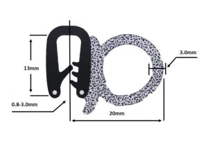 Self Grip Seal 135 - Old Stock